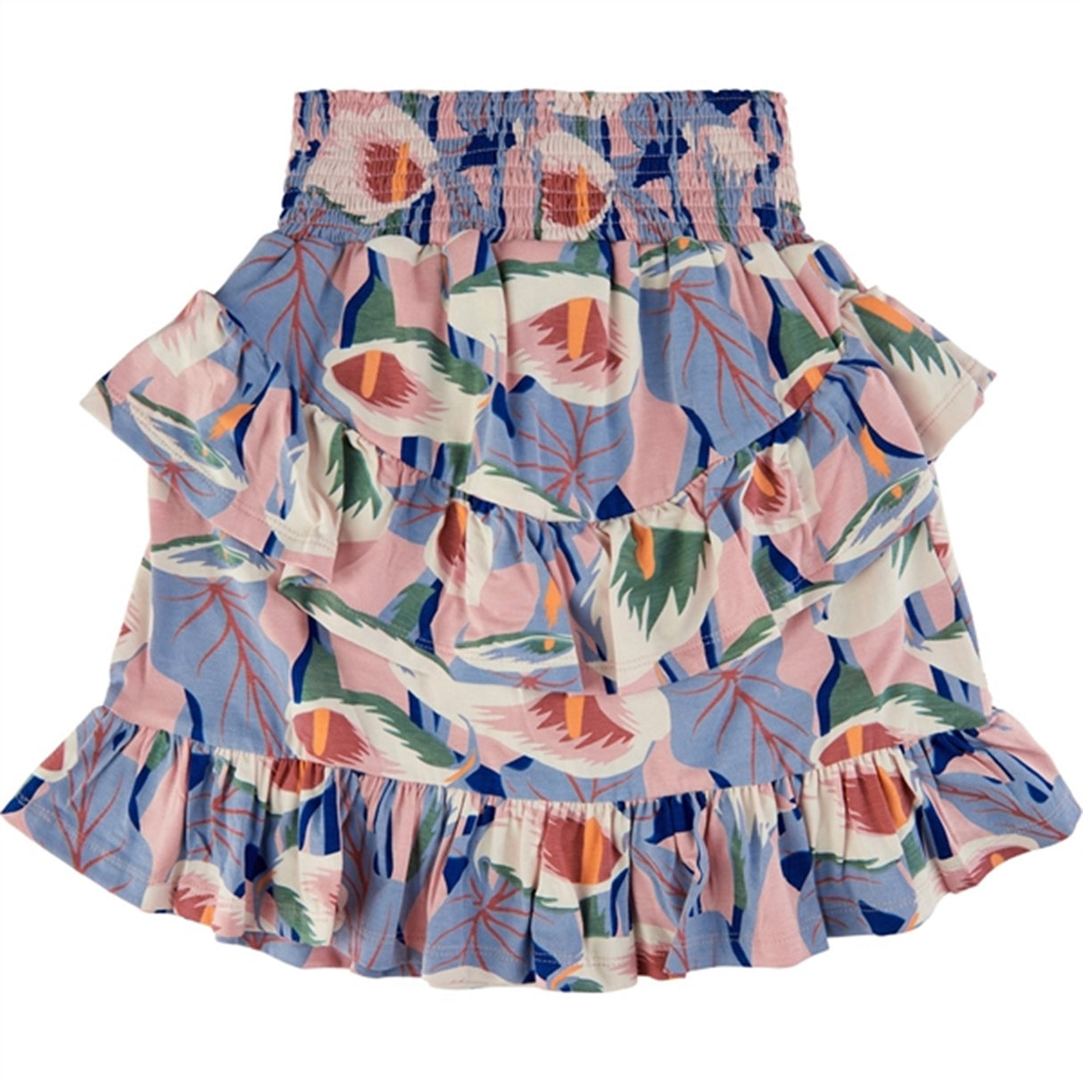 THE NEW Peach Beige Flower AOP Gwyneth Skirt 5