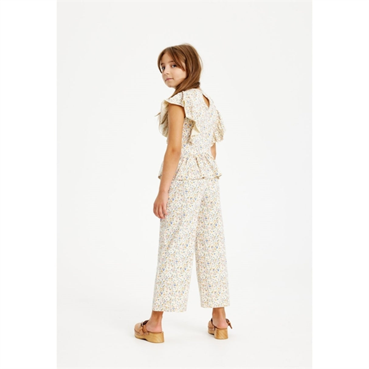 THE NEW White Swan Tiny Flower AOP Geneva Culotte Jumpsuit 4