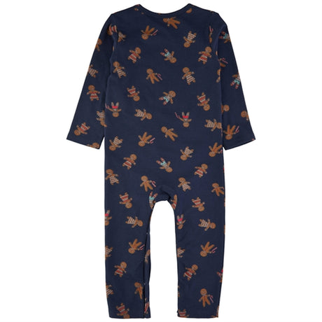 THE NEW Siblings Navy Blazer Ginger Aop Holiday Onesie 2