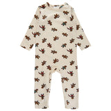 THE NEW Siblings White Swan Ginger Aop Holiday Onesie