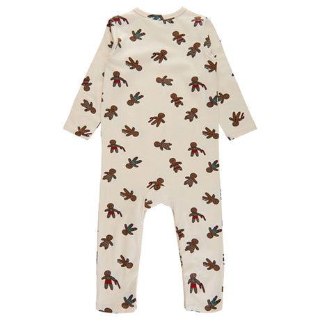 THE NEW Siblings White Swan Ginger Aop Holiday Onesie 2