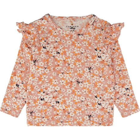 THE NEW Siblings Peach Beige Flower AOP Filia Blouse