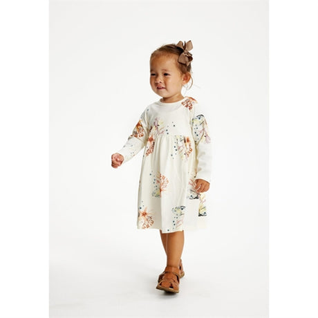 THE NEW Siblings White Swan Coral AOP Gaige Dress 2