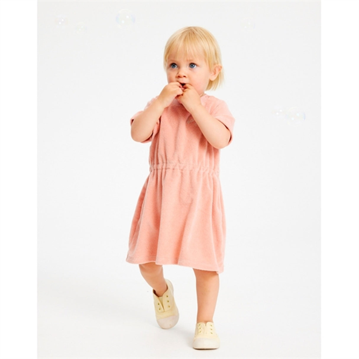 THE NEW Siblings Peach Beige Gertrud Terry Dress 3