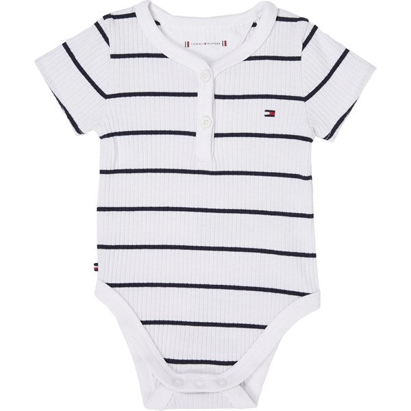 Tommy Hilfiger Baby Striped Rib Body White / Desert Sky Stripe