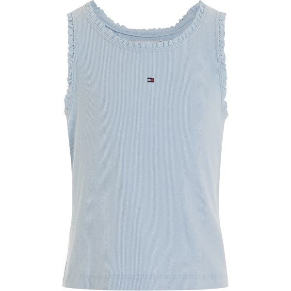 Tommy Hilfiger Essential Rib Lace Tank Top Breezy Blue