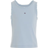 Tommy Hilfiger Essential Rib Lace Tank Top Breezy Blue