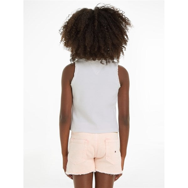 Tommy Hilfiger Essential Rib Lace Tank Top White