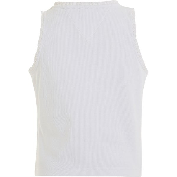 Tommy Hilfiger Essential Rib Lace Tank Top White