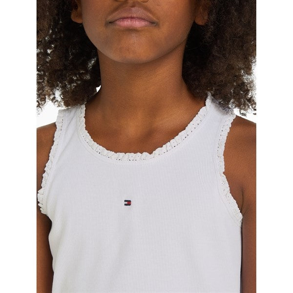 Tommy Hilfiger Essential Rib Lace Tank Top White