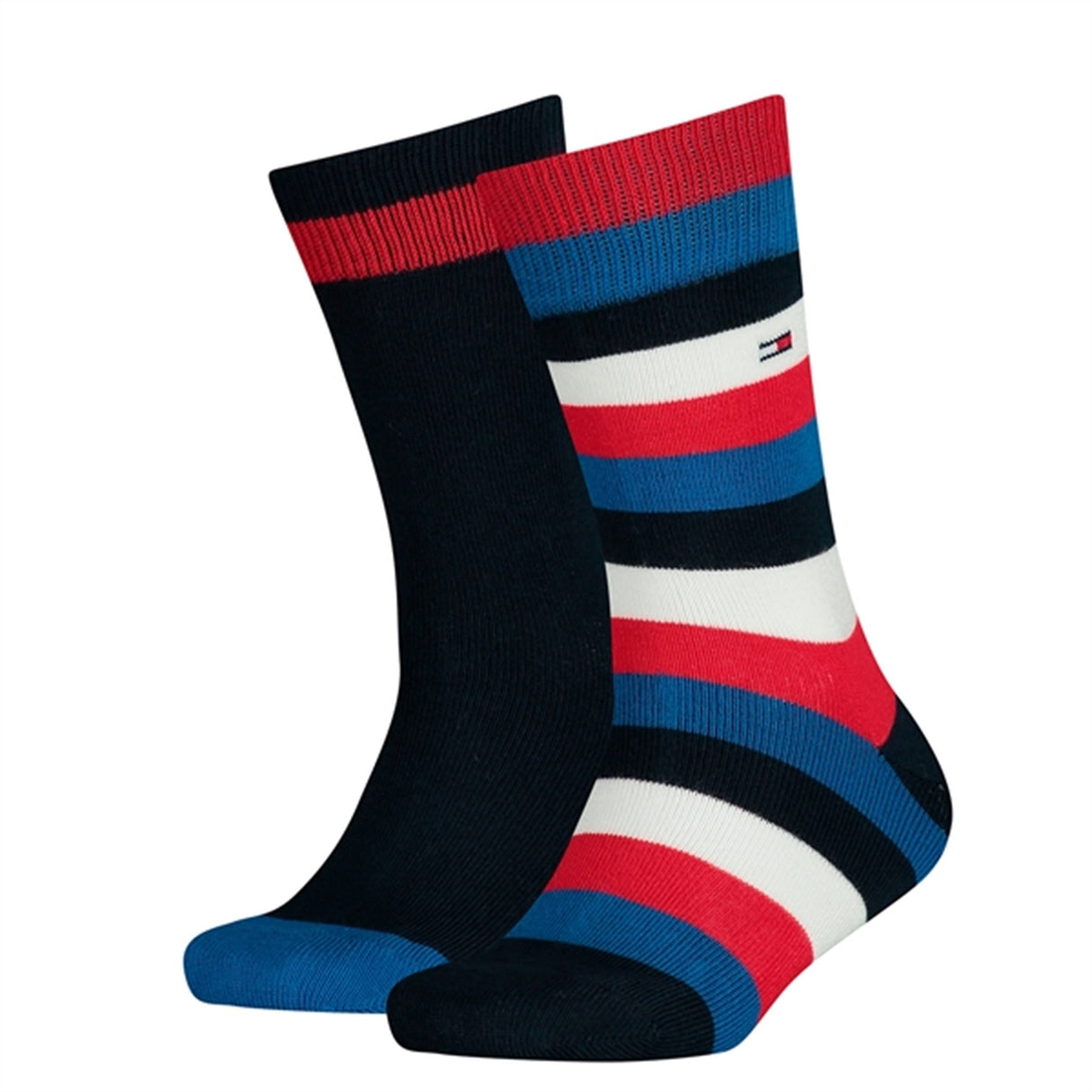 Tommy Hilfiger 2-Pack Basic Socks Stripe Midnight Blue