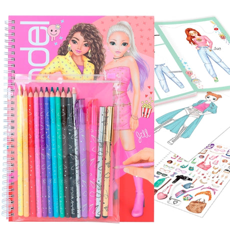 TOPModel Colouring Book With Pen Set