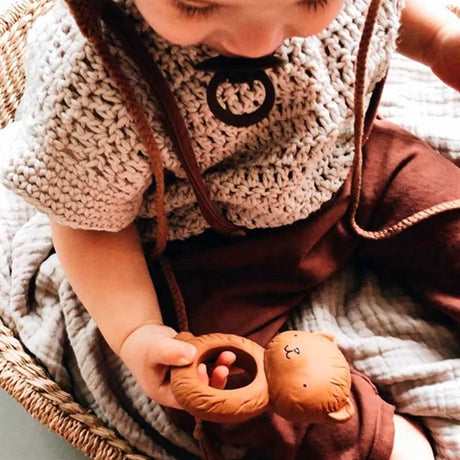 A Little Lovely Company Teether Ring Bear