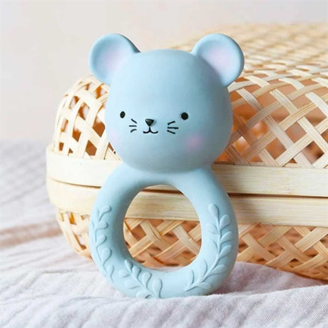 A Little Lovely Company Teether Ring Mouse