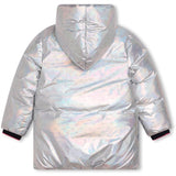 Billieblush Lame Silver Puffer Jacket 4