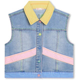 Billieblush Double Stone + Bleach Denim Vest