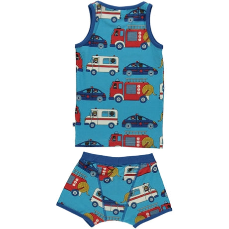 Småfolk Ocean Blue Emergency Cars Underwear Set 2