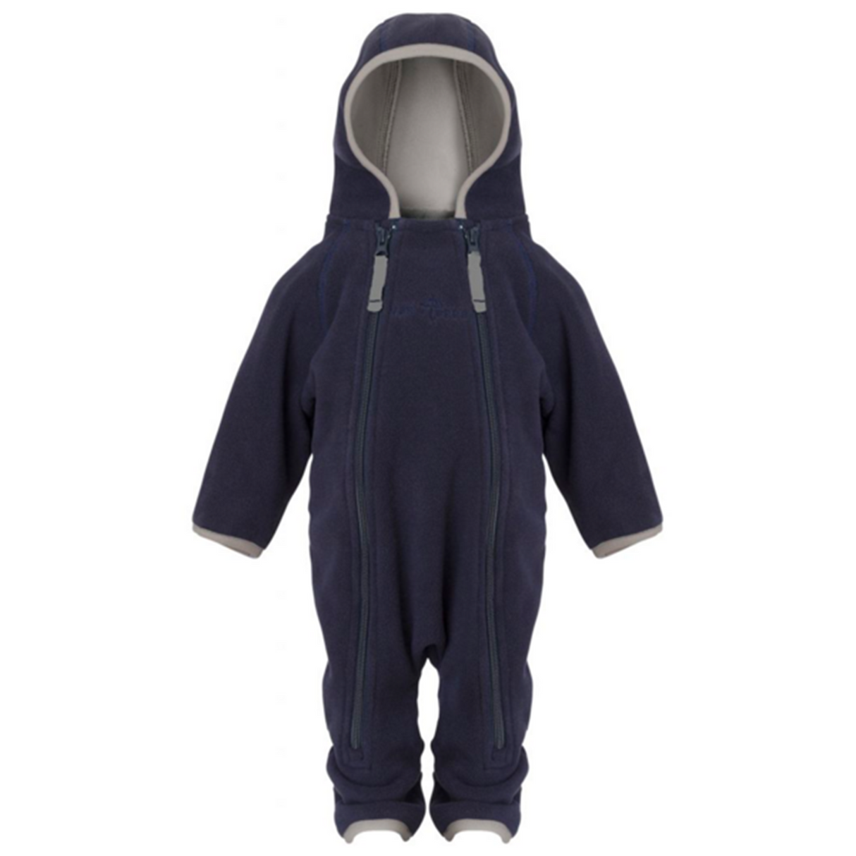 Ver de Terre Doubleface Babysuit Fleece Navy/Mocca