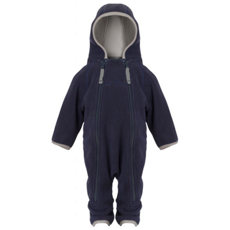 Ver de Terre Doubleface Babysuit Fleece Navy/Mocca