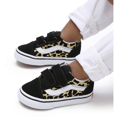 VANS TD Old Skool V Sneakers Flocked Leopard Black/True White