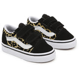 VANS TD Old Skool V Sneakers Flocked Leopard Black/True White