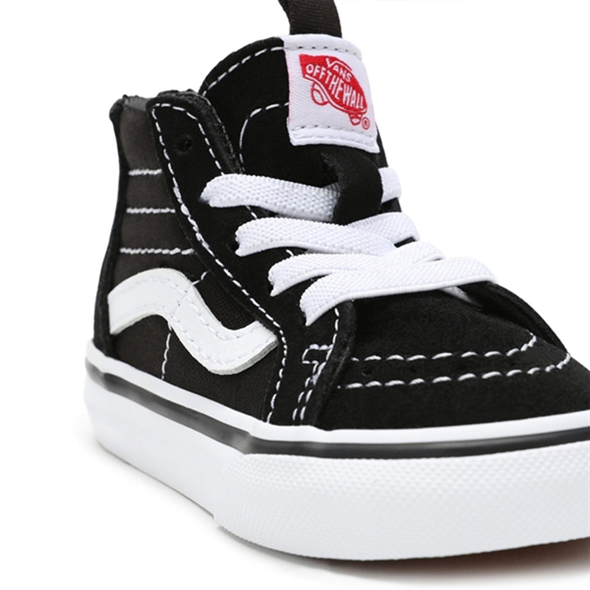 VANS Sk8 Hi Zip Black/White Shoes 8