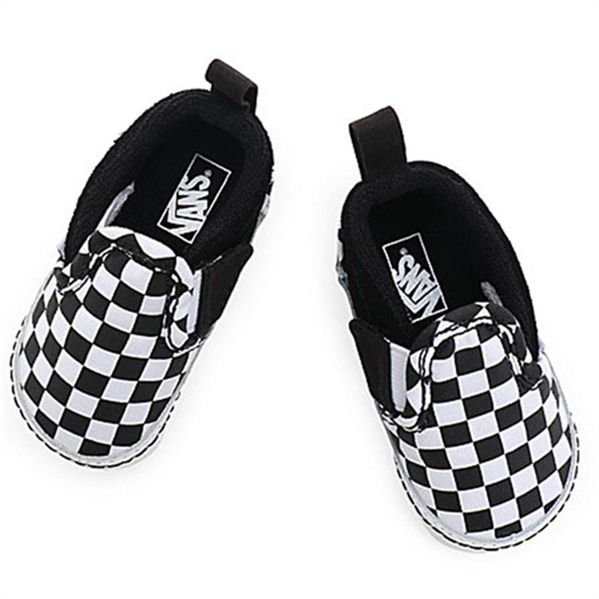 VANS IN Slip-On V Crib Sneakers Checker Black/True White