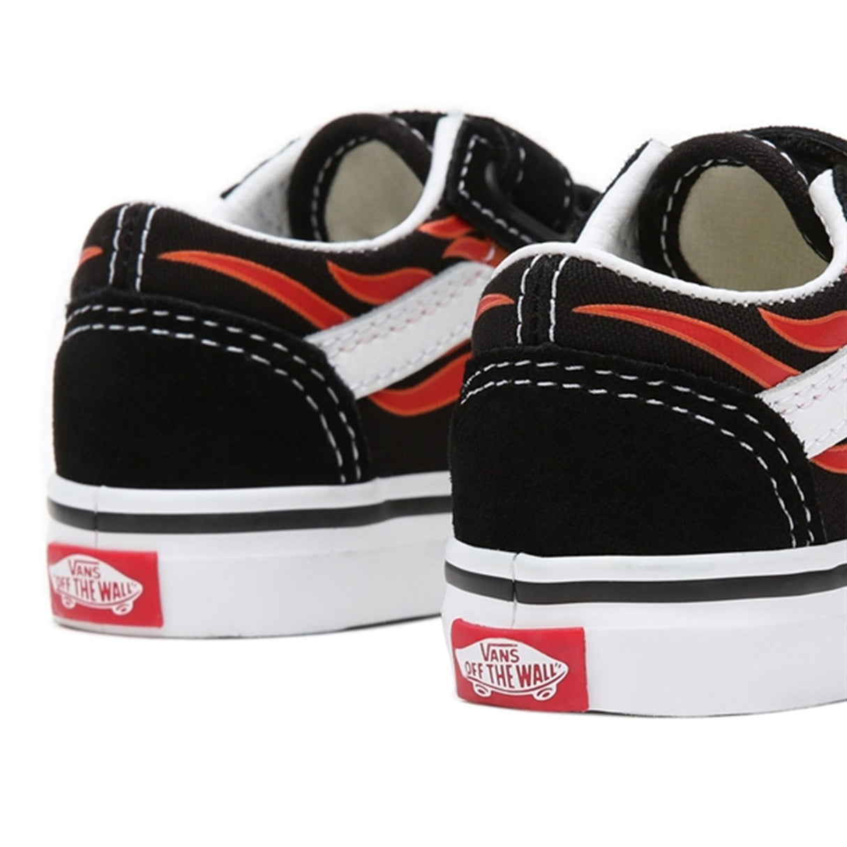 VANS Old Skool V Flame Black Sko 7