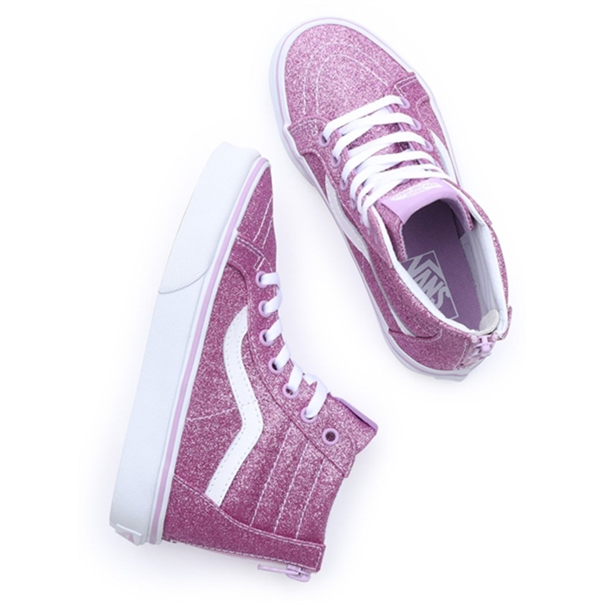 VANS Uy Sk8-Hi Zip Glitter Lilac Sneakers 2