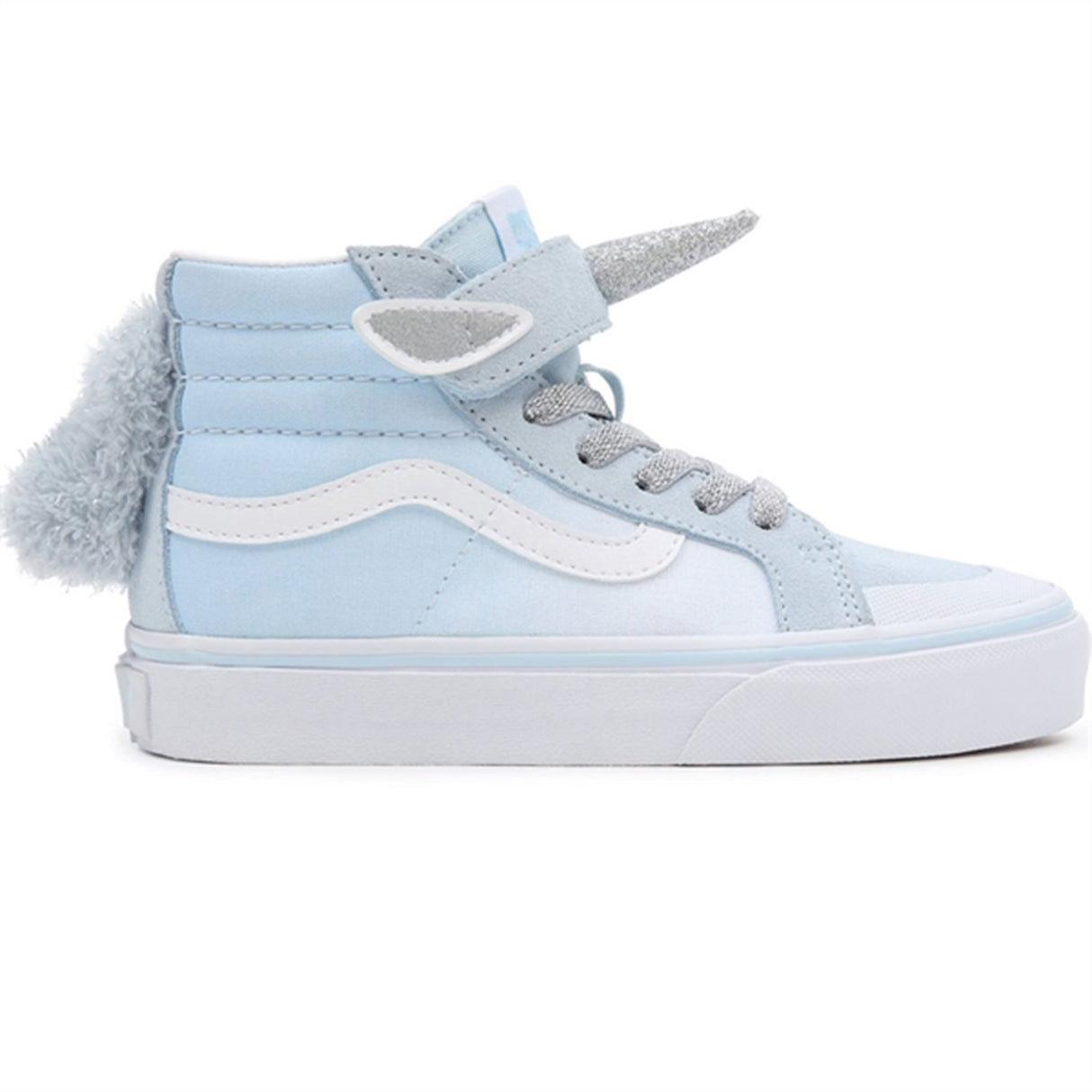 VANS SK8 Hi Unicorn Delicate Blue Silver Shoes 5