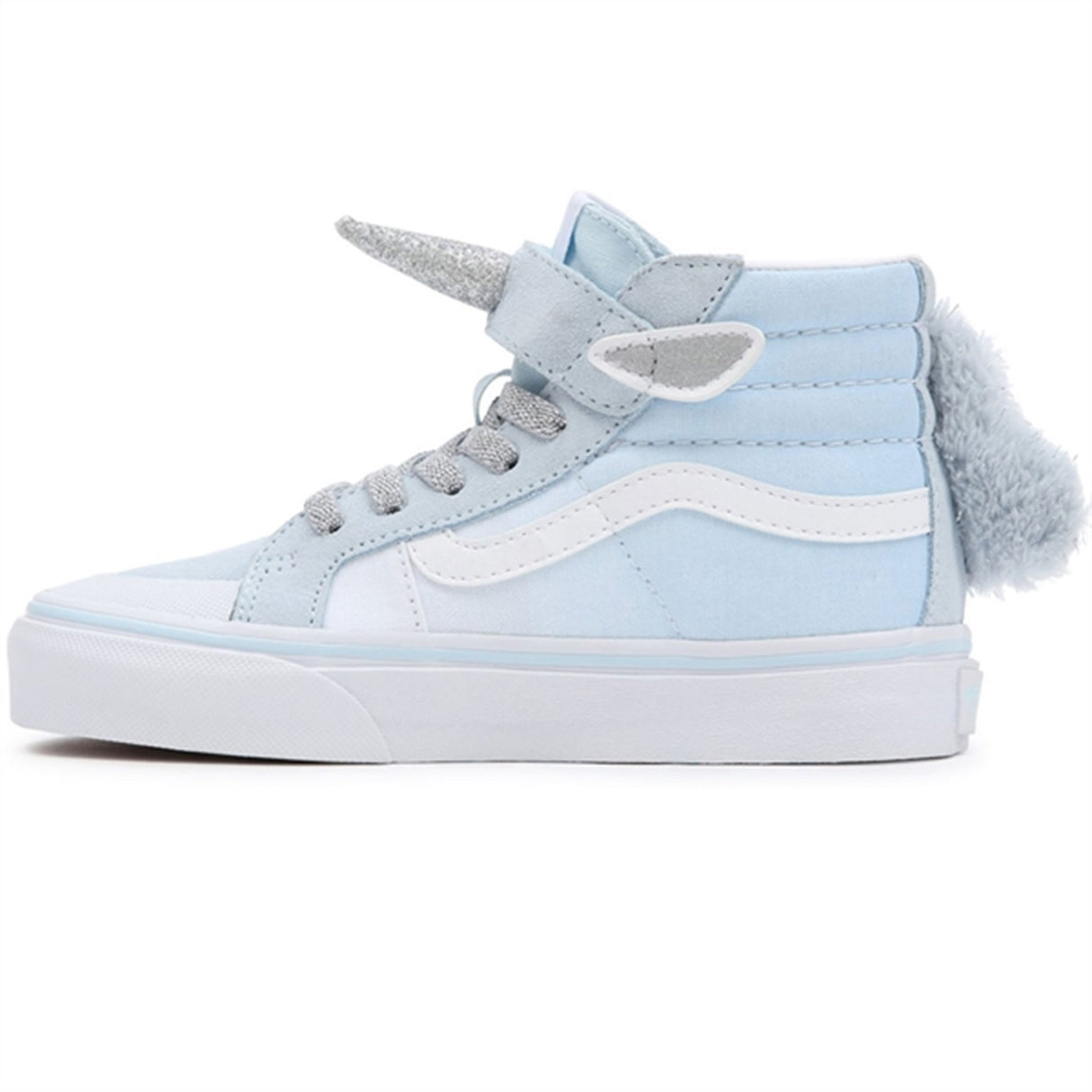 VANS SK8 Hi Unicorn Delicate Blue Silver Shoes 3