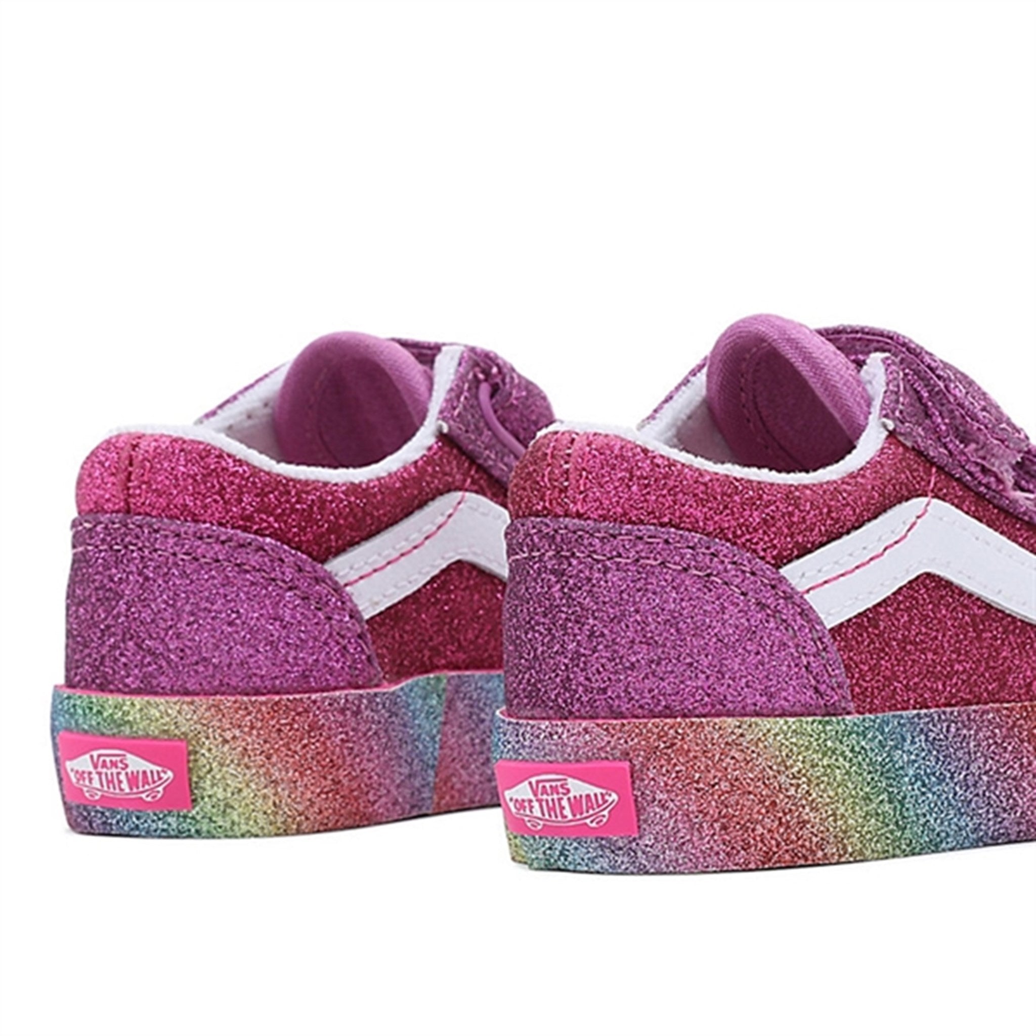 VANS TD Old Skool V Sneakers Glitter Rainglow Pink/Multi 6