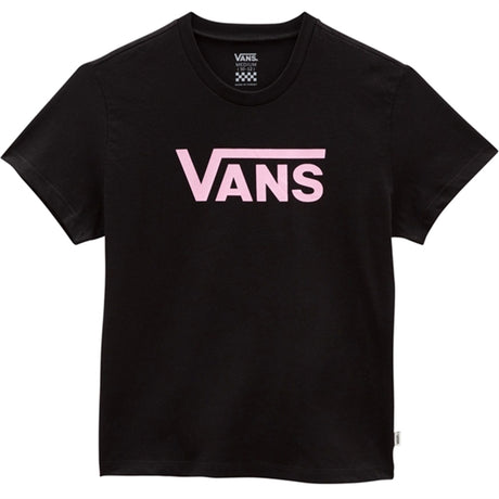 VANS Flying V Crew Girls T-shirt Black/Begonia Pink