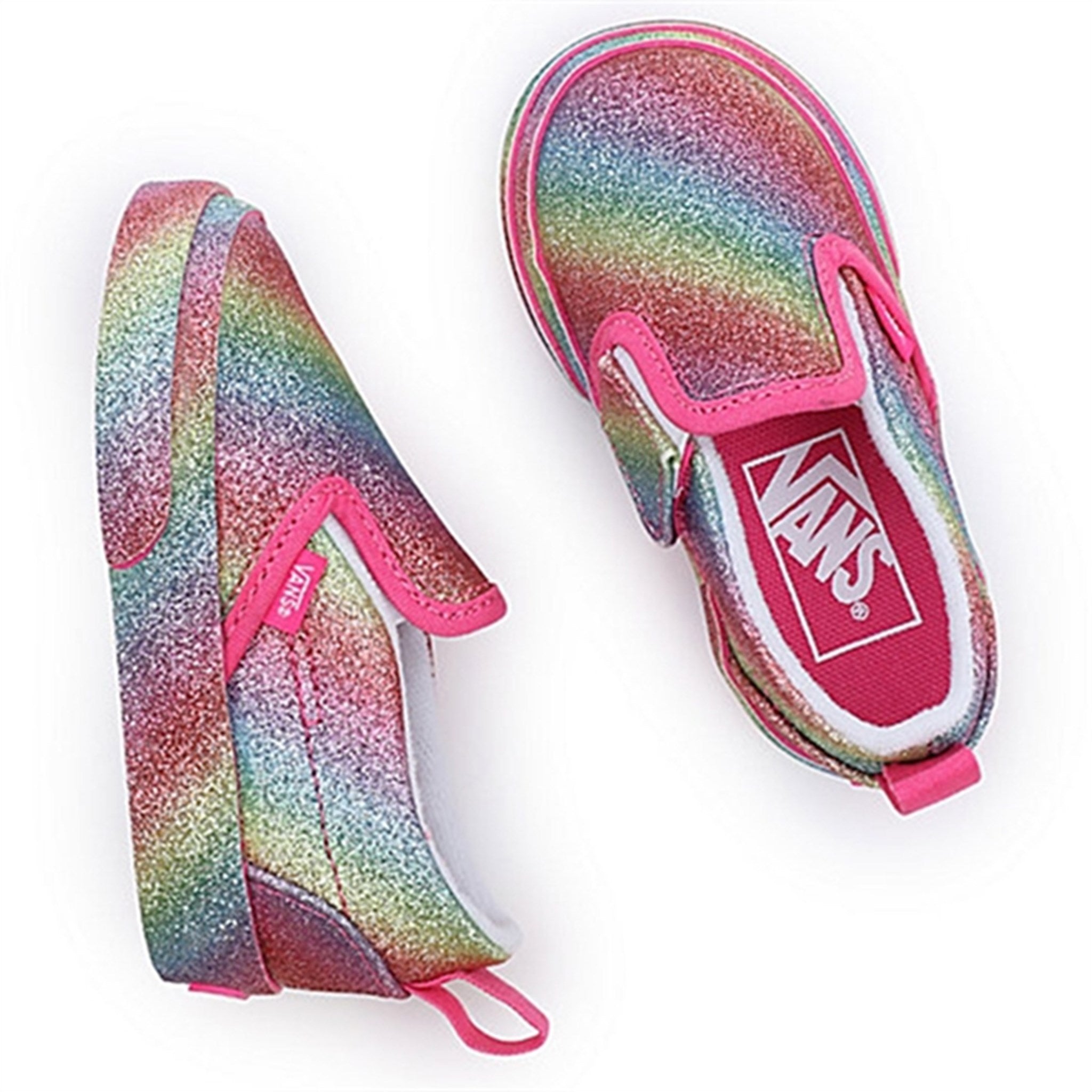 VANS TD Slip-On V Sneakers Glitter Rainglow Rainbow