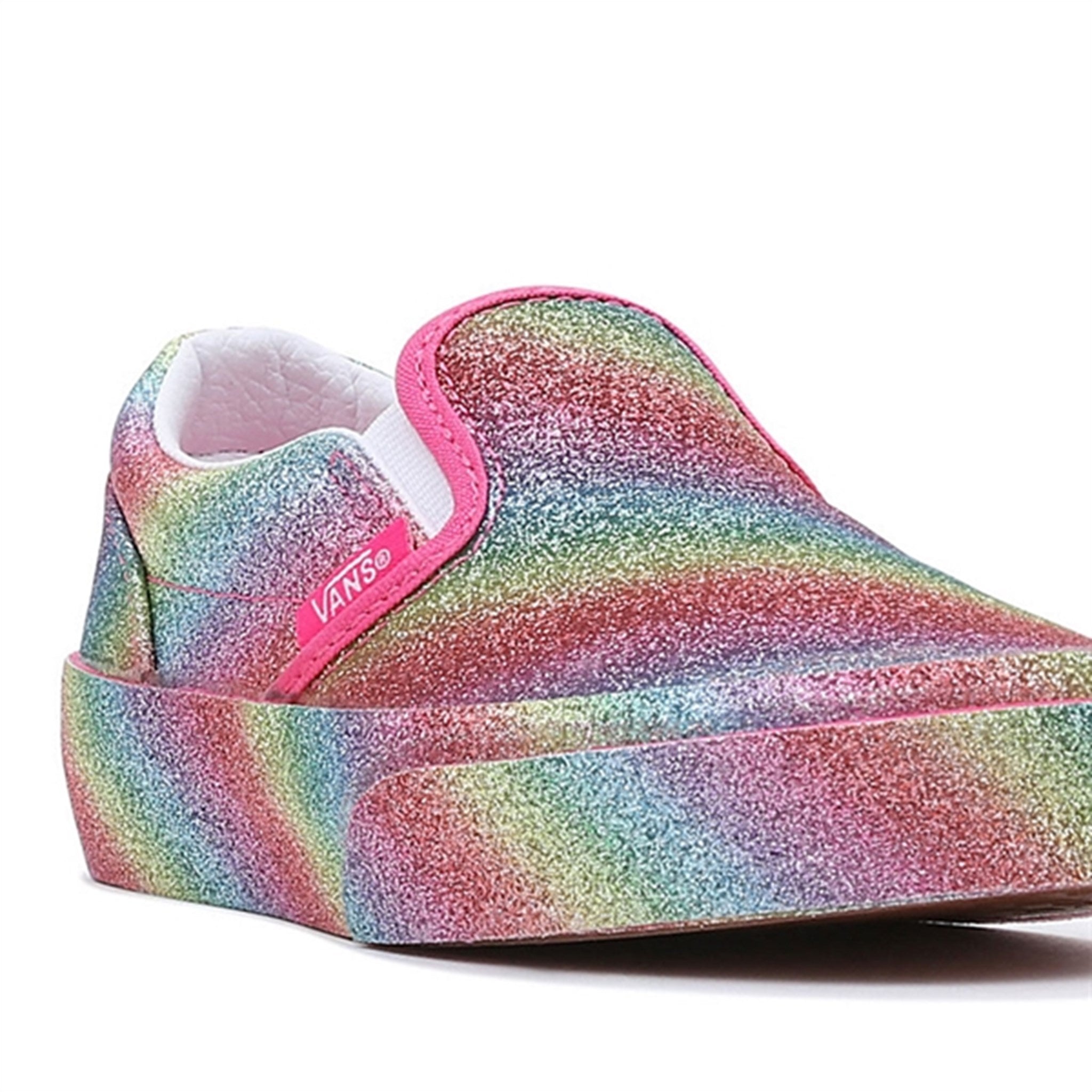 VANS UY Classic Slip-On Sneakers Glitter Rainglow Rainbow 4