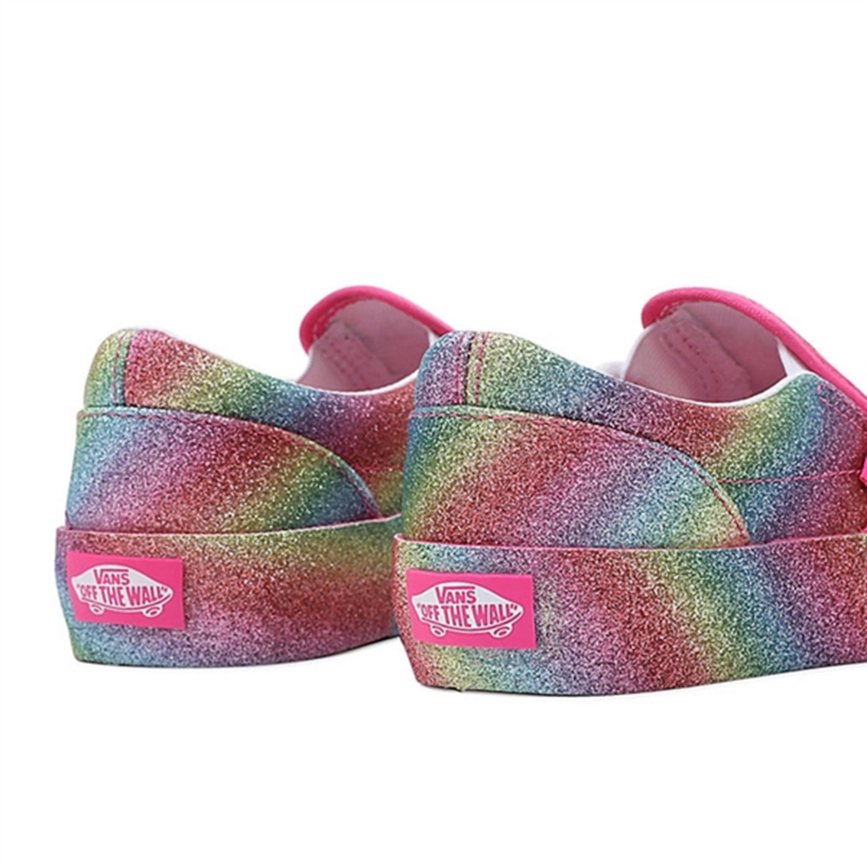 VANS UY Classic Slip-On Sneakers Glitter Rainglow Rainbow