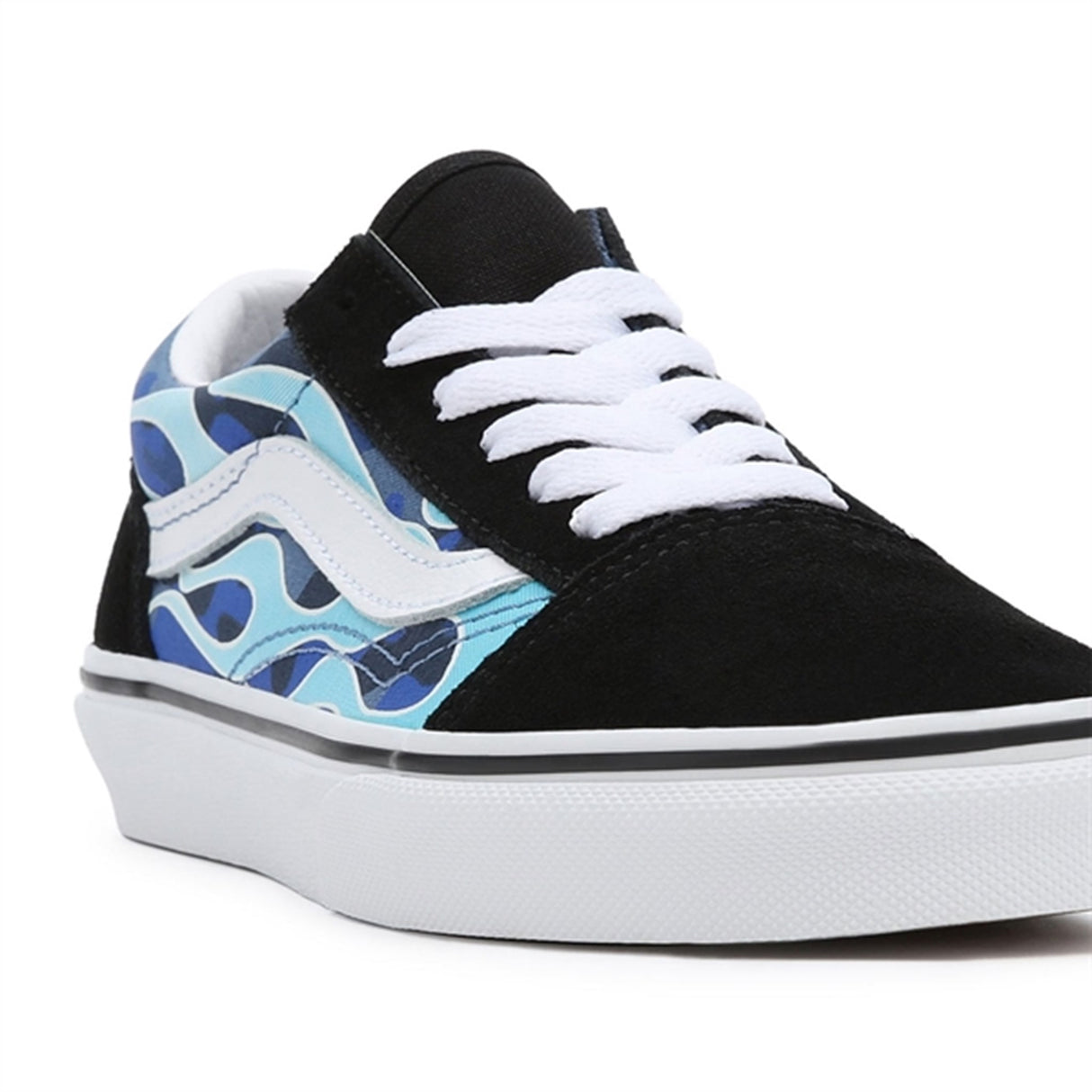 VANS Old Skool Blue Camo Flame Shoes 5