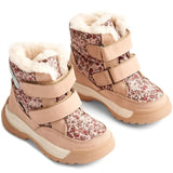 Wheat Winter Boots Millas Double Velcro Tex Print Rose Dawn