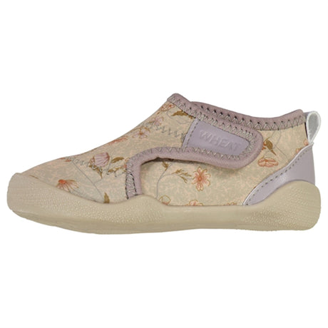 Wheat Swim Shoe Shawn Purple Poppy Flowers