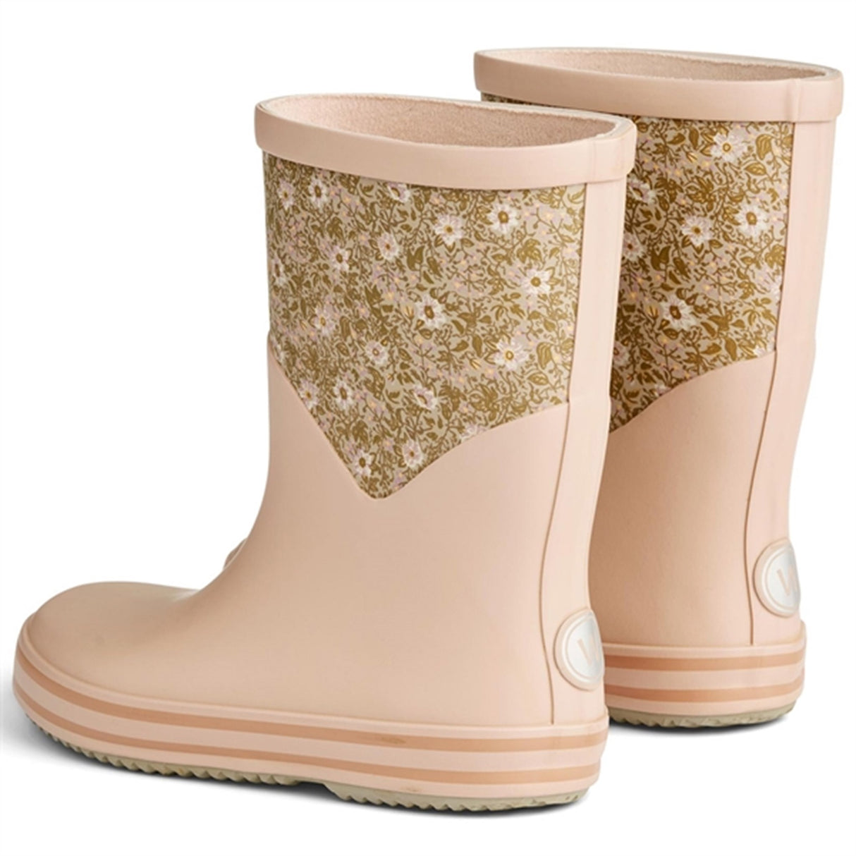 Wheat Rubber Boots Juno Pale Lilac Flowers 4