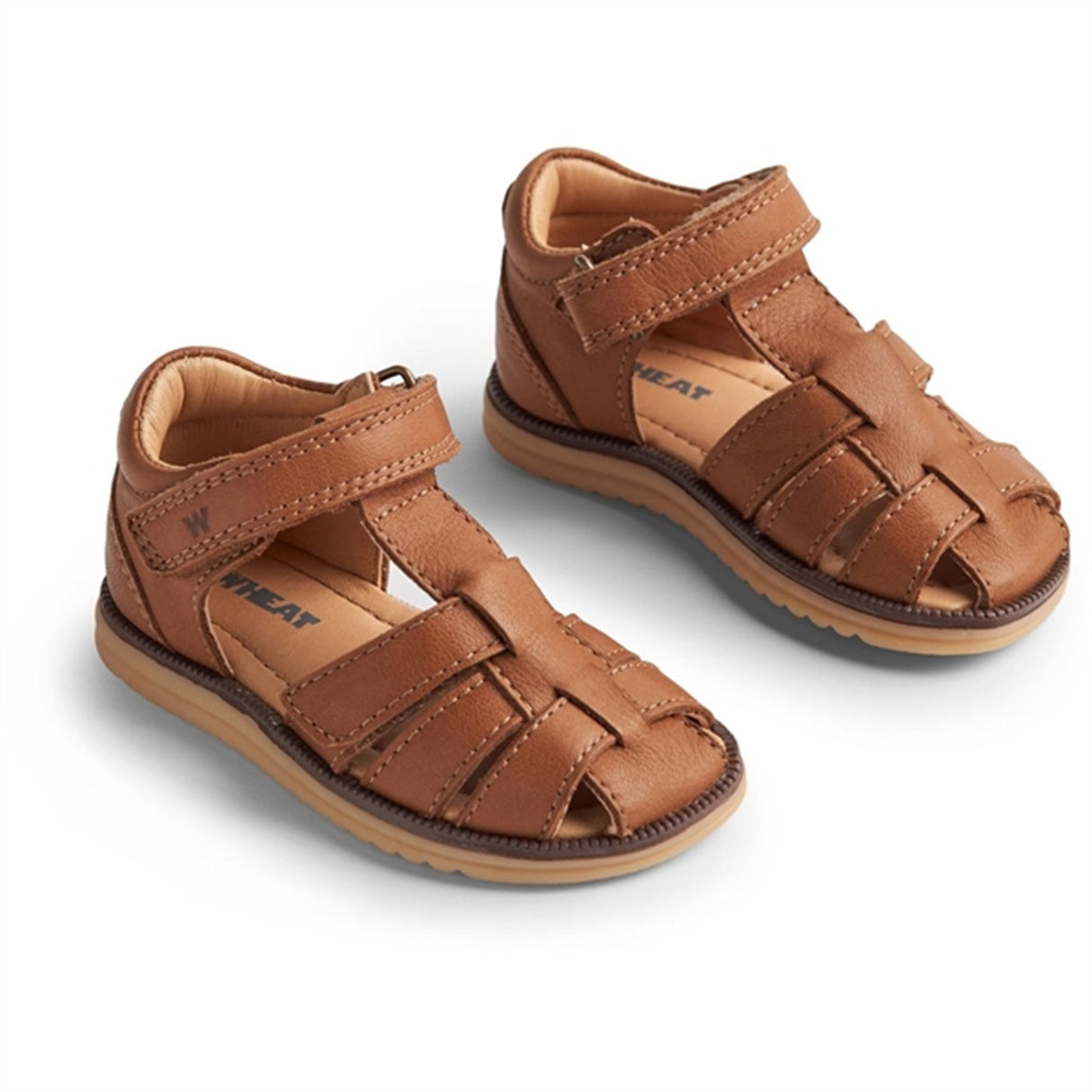 Wheat Sandal Closed Toe Sky Cognac