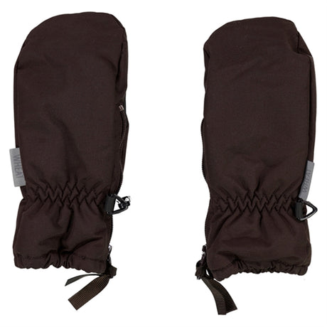 Wheat Mittens Technical Zipper Espresso