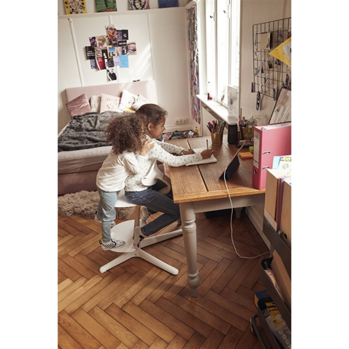 Nomi Highchair White Basic Oak/Beech White Oak 3