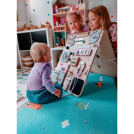 Woobiboo Woobiboard PLUS Busy Board Natural/Rosa 2
