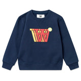 Wood Wood Navy Rod Applique Sweatshirt