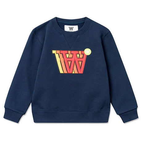 Wood Wood Navy Rod Applique Sweatshirt