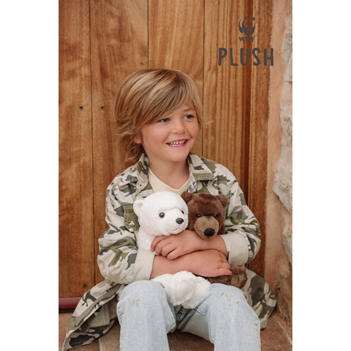 Bon Ton Toys WWF Plush ECO Grizzly Bear Brown 25 cm